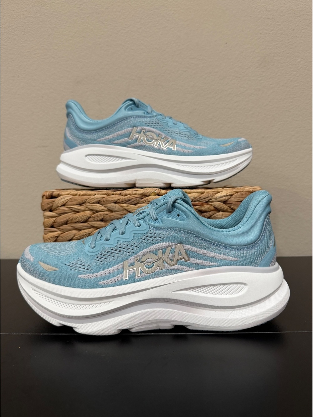 Size 10 - Hoka Women’s Bondi 9 “Raindrop Ash Grey”